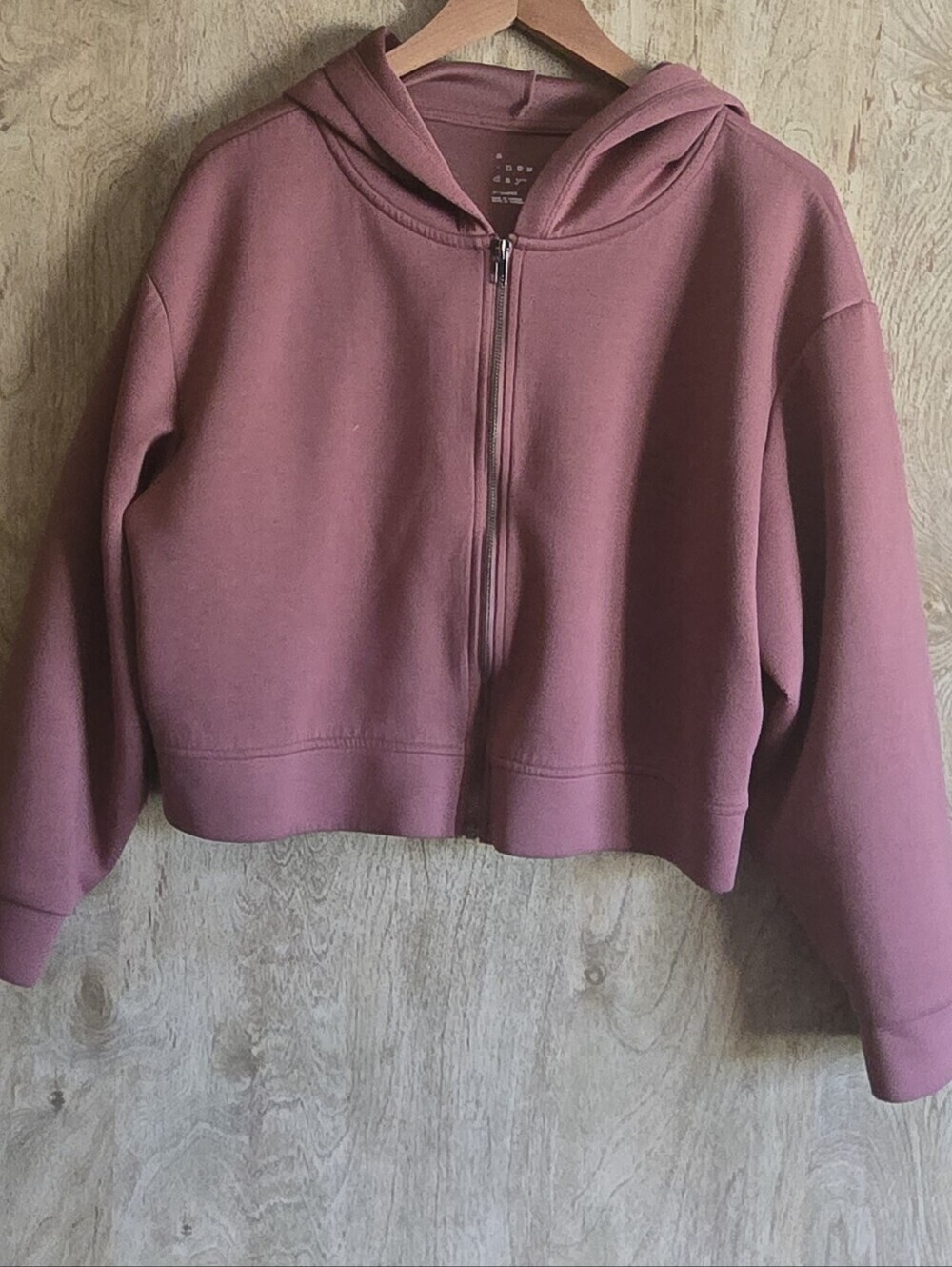 A New Day Rustic Cropped Hooded Sweatshirt